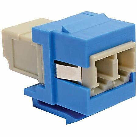 Eaton Tripp Lite Series Duplex Multimode Fiber Coupler, Keystone Jack - LC to LC, Blue - Keystone coupler - N455000BLKJ
