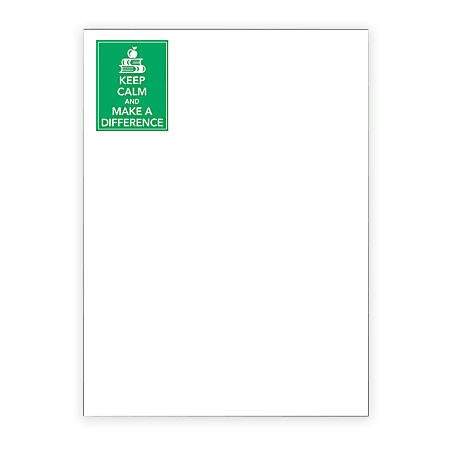 The Master Teacher® Keep Calm And Make A Difference Notepads, 4 1/4" x 5 1/2", 75 Pages (75 Sheets), Green, Pack Of 2