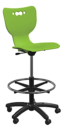 Hierarchy 5-Star School Stool, 33"H, Green/Black