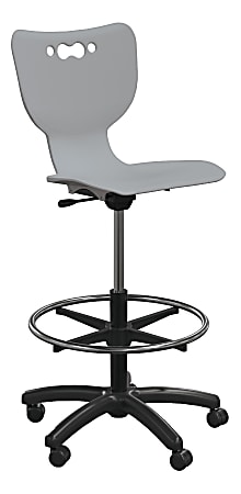 Hierarchy 5-Star School Stool, 33"H, Gray/Black