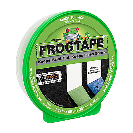 Duck® FrogTape Multi-Surface Painting Tape, 1-7/16" x 2160", Green