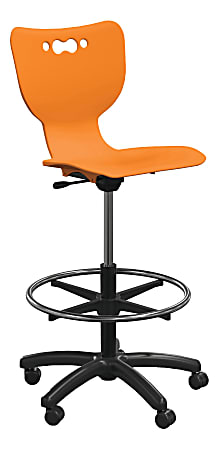 Hierarchy 5-Star School Stool, 33"H, Orange/Black