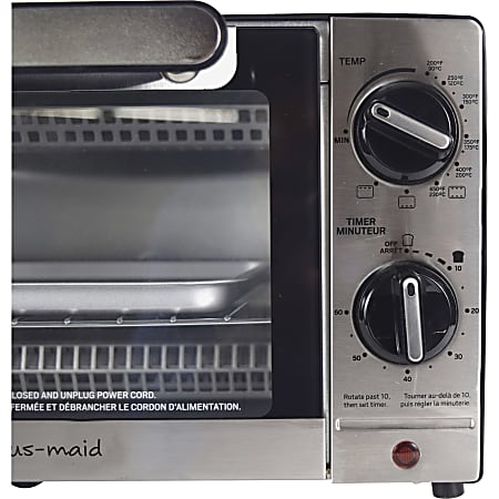 Coffee Pro Haus Maid Toaster Oven 12 34 H x 14 610 W x 9 D Gray ODP Business Solutions