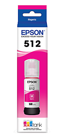 Epson® 512 EcoTank® High-Yield Magenta Ink Bottle, T512320-S