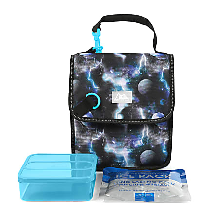 Arctic Zone HI-Top Power Pack Kids Lunch Bag, 10-3/4”H x 7”W x 5-5/8”D, Cosmic Storm