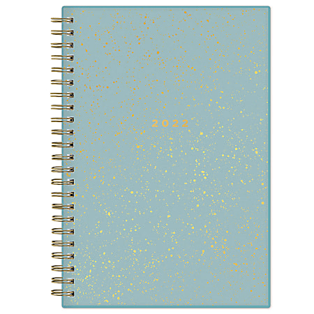 Blue Sky™ Ashley G Weekly/Monthly Planner, 5” x 8”, Splatter Dot Jade, January To December 2022, 135336