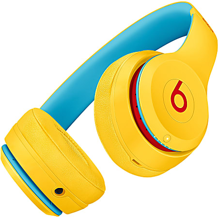 Beats by Dr. Dre Solo3 Wireless Headphones Beats Club Collection Club Yellow Stereo Wireless Bluetooth Over the head Binaural Circumaural Yellow Office Depot