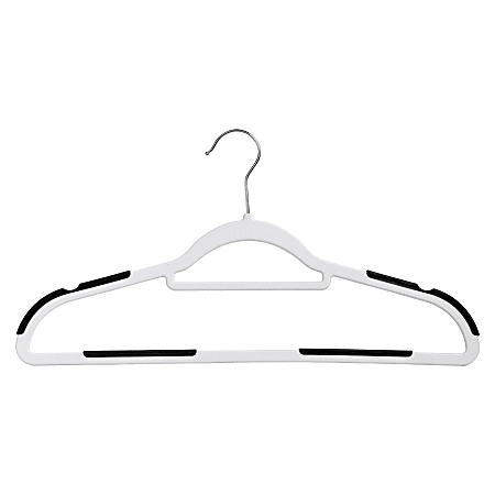 50 Pack Rubber Grip No Slip Plastic Hangers