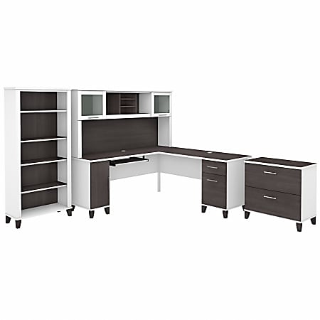 Bush® Furniture Somerset 72"W L-Shaped Desk With Hutch,
