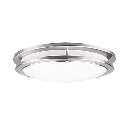 Euri EIN 15" LED Round Ceiling Fixture, 27.5 Watts, 3000K, 1925 Lumens, Satin Chrome