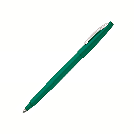 Pentel® Rolling Writer® Pen, Medium Point, 0.8 mm, Green Barrel, Green Ink