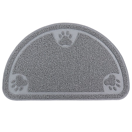Gibson Home Pet Elements Paw Print Place Mat, 14-1/4" x 23-5/8", Gray