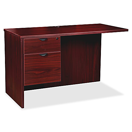Lorell® Prominence 2.0 3/4 Return Desk, Left, 42"W x 24"D, Mahogany