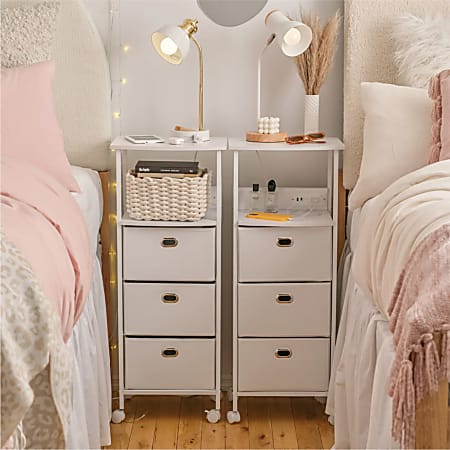 Sutton Charging 3 Drawer Cart On Wheelsnull