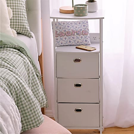 Sutton Charging 3 Drawer Cart On Wheels