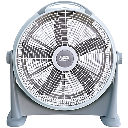 Seasons Comfort&trade; 20-In. 3-Speed High-Velocity Heavy-Duty Air-Circulator Floor Fan with 340&deg; Tilting Head, White, FHV120