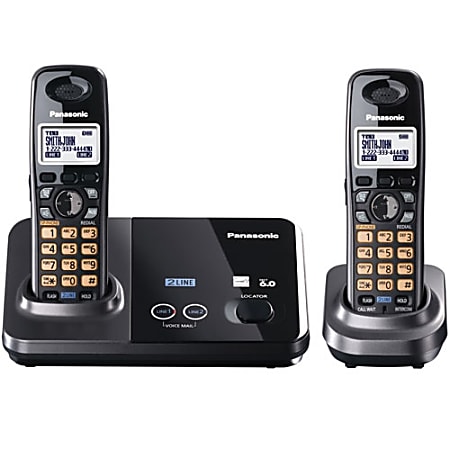 Panasonic KX-TG9322T DECT 6.0 1.90 GHz Cordless Phone - Metallic Black