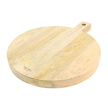 Martha Stewart Round Charcuterie Board, 14”, Brown