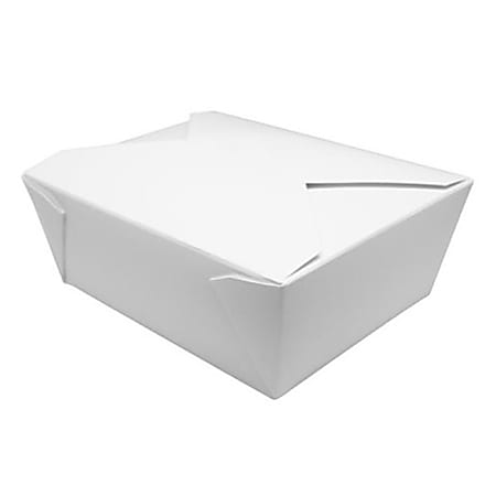 Karat Paper Fold-To-Go Boxes, 48 Oz, White, Case Of 300 Boxes