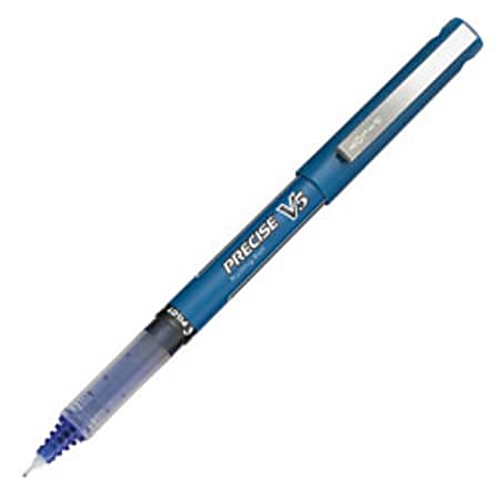 Pilot® Precise™ V5 Liquid Ink Rollerball Pen, Extra Fine Point, 0.5 mm, Blue Barrel, Blue Ink