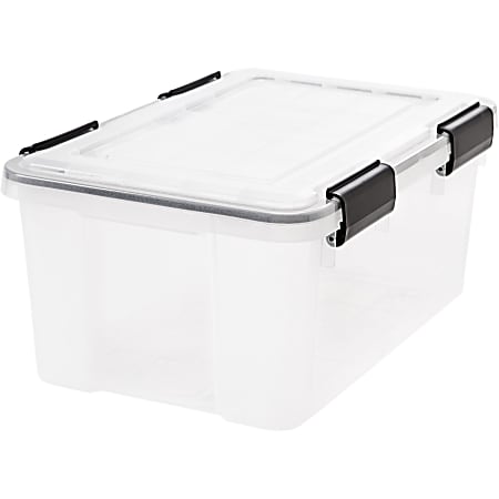 IRIS WeatherTight Heavy-duty Storage Tote - Internal Dimensions: 14.75" Length x 9.63" Width x 7" Height - 6 / Carton