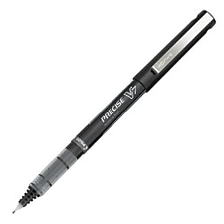 Pilot® Precise™ V7 Liquid Ink Rollerball Pen, Fine Point, 0.7 mm, Black Barrel, Black Ink