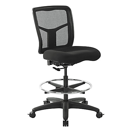 Office Star™ ProGrid Mesh Mid-Back Drafting Chair, Coal/Black