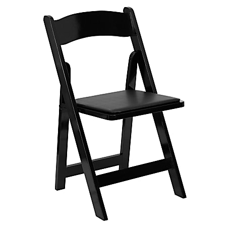 Flash Furniture HERCULES Wood Folding Chair, Black