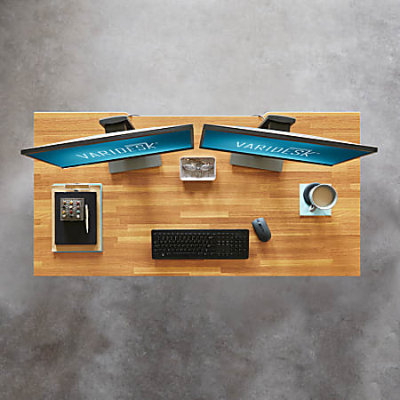 VARIDESK QuickPro - Table - Rectangular - Reclaimed Wood