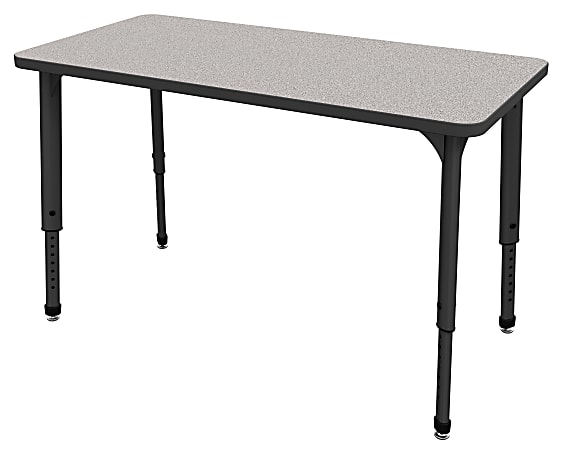 Marco Group™ Apex™ Series Rectangle Adjustable Table, 30"H x 48"W x 24"D, Gray Nebula/Black