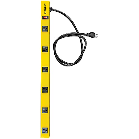 Stanley ShopMAX Pro 31613 6-Outlet Surge Protector Power Bar, 4', Yellow