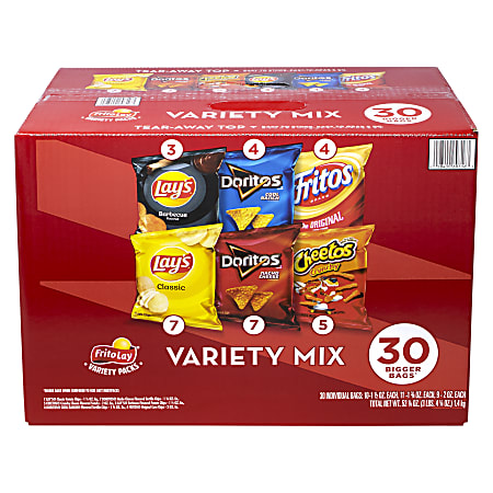 Frito Lay Variety Big Grab Bag Bag Of 30 Bags - Office Depot