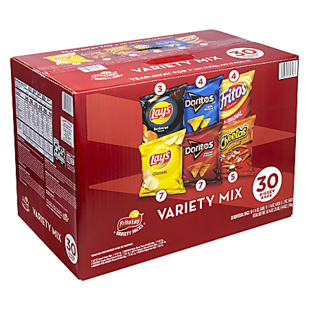 Frito Lay Variety Big Grab Bag Bag Of 30 Bags - Office Depot