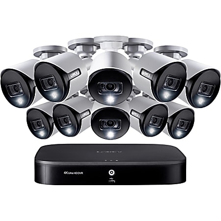 Lorex Video Surveillance System - 2 TB HDD - Digital Video Recorder, Camera - 3840 x 2160 Camera Resolution - HDMI - 4K Recording - Google Assistant, Alexa Supported