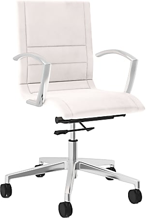 National® Niles Ergonomic Mid-Back Conference Chair, Ivory