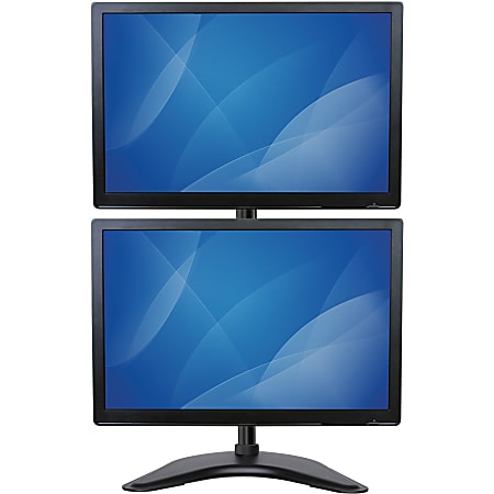 StarTech.com Vertical Dual Monitor Stand Heavy Duty Steel Monitors up to 27  Vesa Monitor Computer Monitor Stand - Office Depot