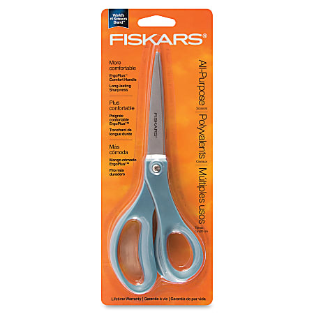 Fiskars Adult Scissors Glitter Blue / Safety Crafting / 7 Inch
