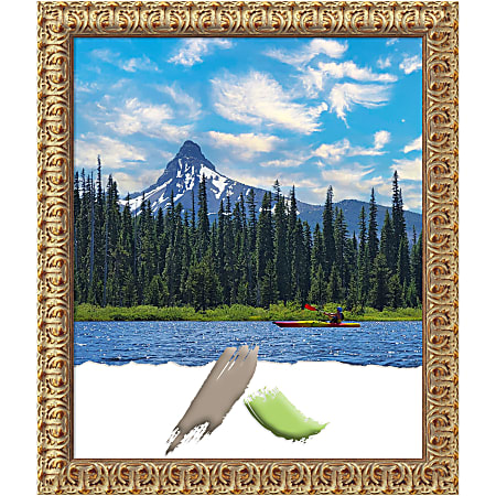 Amanti Art Florentine Gold Wood Picture Frame, 23" x 27", Matted For 20" x 24"