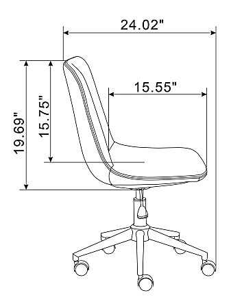 Mayhart faux leather low back chair sales