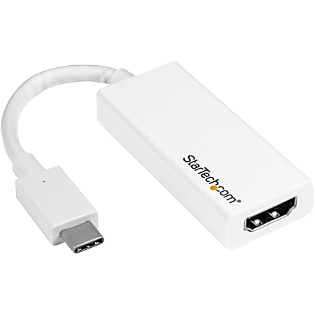 StarTech.com USB-C To HDMI Adapter, White, CDP2HD4K60W