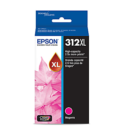 Epson® 312XL Claria® High-Yield Photo Magenta Ink Cartridge,T312XL320-S