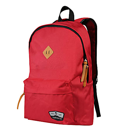 Volkano Scholar Backpack With 15.6" Laptop Pocket, Red