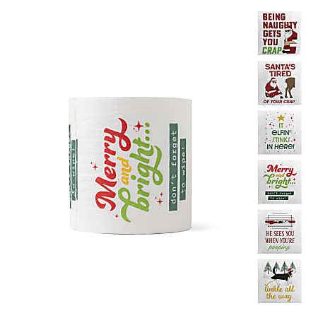 DM Merchandising North Pole Plumbing Co. Hilarious Holiday Toilet Paper, Multicolor, Total Qty 1