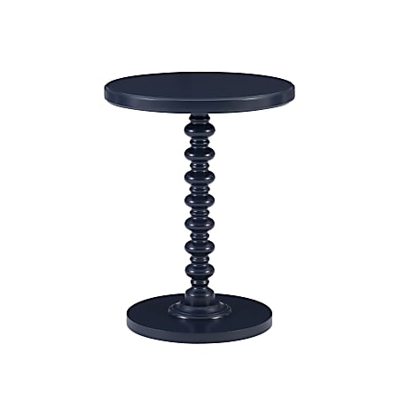 Powell Jarsky Round Spindle Side Table, 22-1/4"H x 17"W x 17"D, Navy