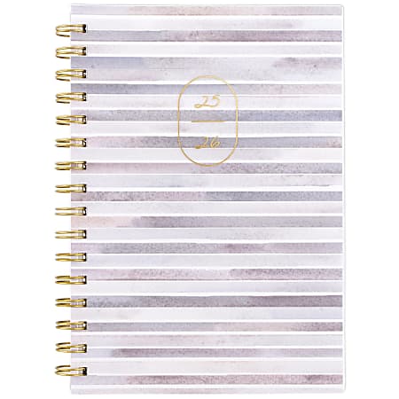 Leah Bisch™ for Cambridge® Academic 2025-2026 Weekly Monthly Planner, Stripe, Small, 5 1/2" x 8 1/2"