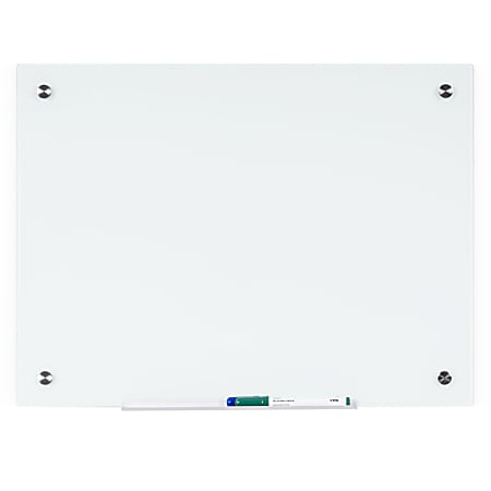 MasterVision Dry-Erase Glass Board - 24" (2 ft) Width x 36" (3 ft) Height - White Tempered Glass Surface - Rectangle - Horizontal/Vertical - 1 Each