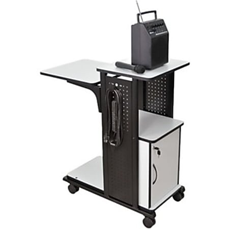 AmpliVox SN3310 - Cart for projector / notebook / document camera - steel - black, gray laminate