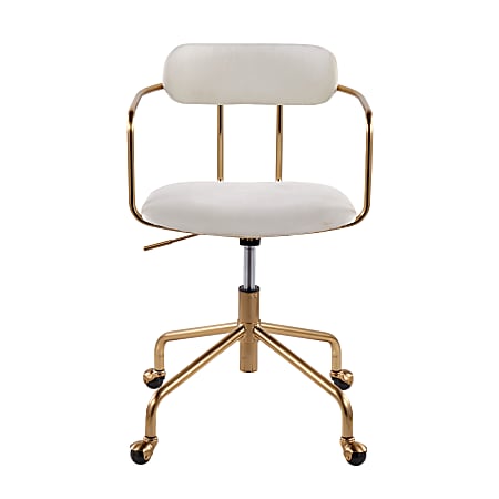 Cream gold office chair hot sale