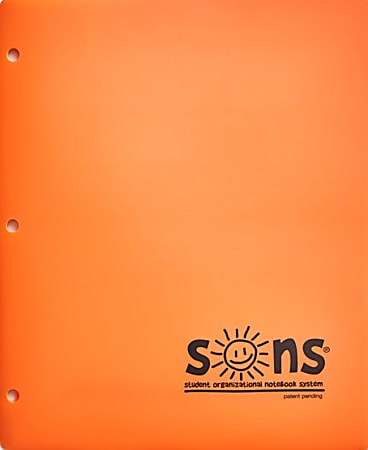 SONS System Pocket Folders, 9-1/2" x 12-1/2", Orange