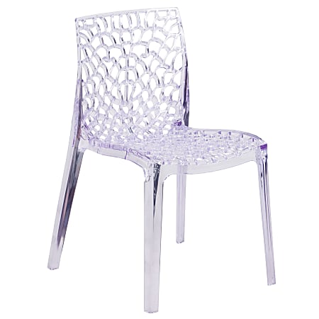 Flash Furniture Vision Series Transparent Stacking Side Chair,